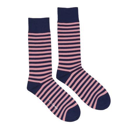 Ortc Clothing - Navy & Pink Stripe Sock