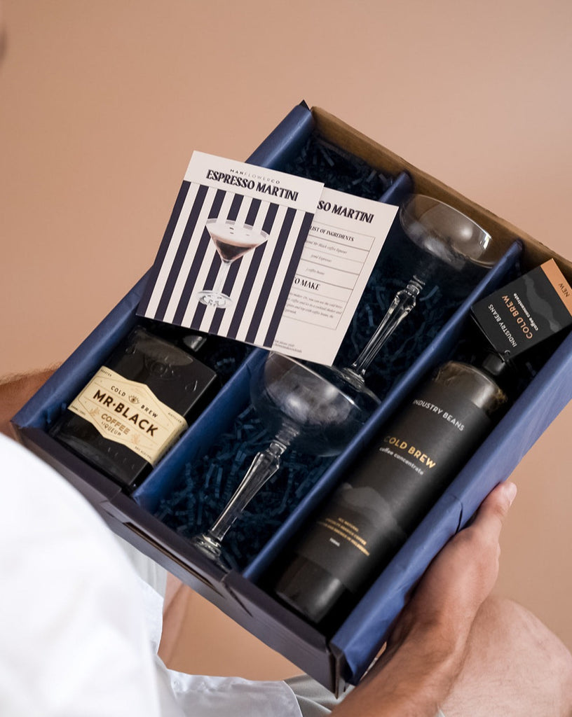 Espresso Martini Gift Set perfect for Valentine's day. Manflower Co