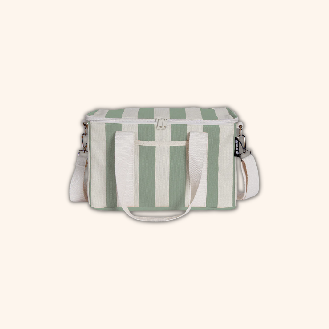 Midi Insulated Cooler Bag - Olive Stripe