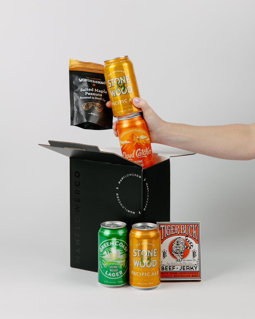 Craft Beer + Jerky + Nuts Gifts for him Manflower Co Manflower Co