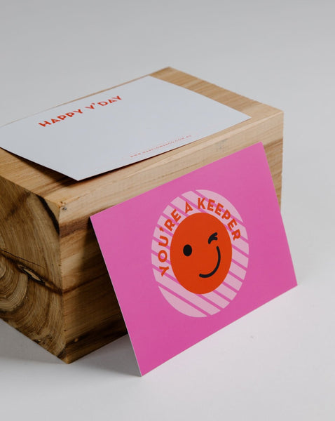 Valentines Day Card - You're A Keeper