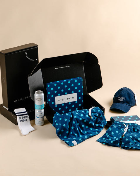 Create Dad and his mini a matching swimwear gift set.